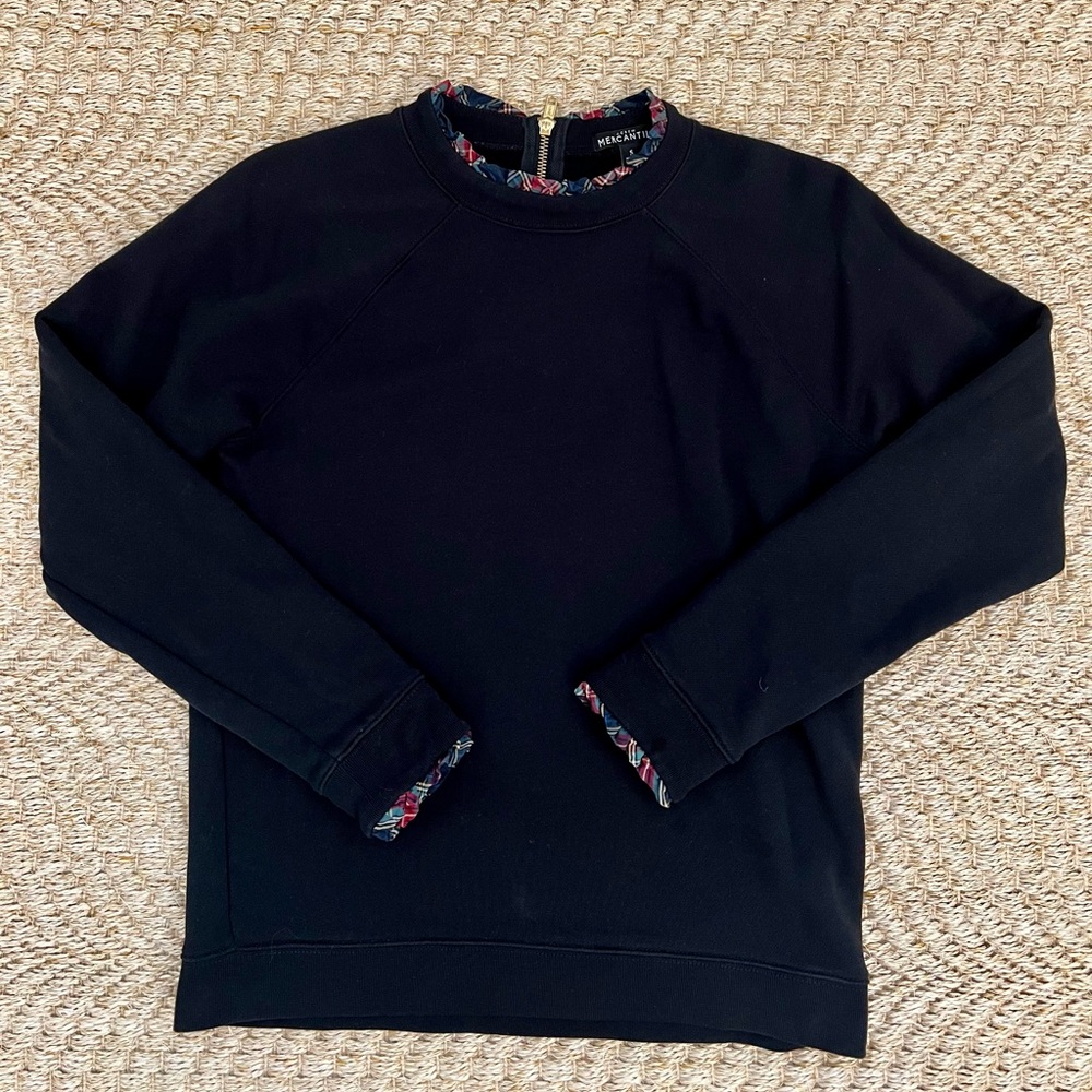 J. Crew Holiday Plaid Dressy Sweatshirt
